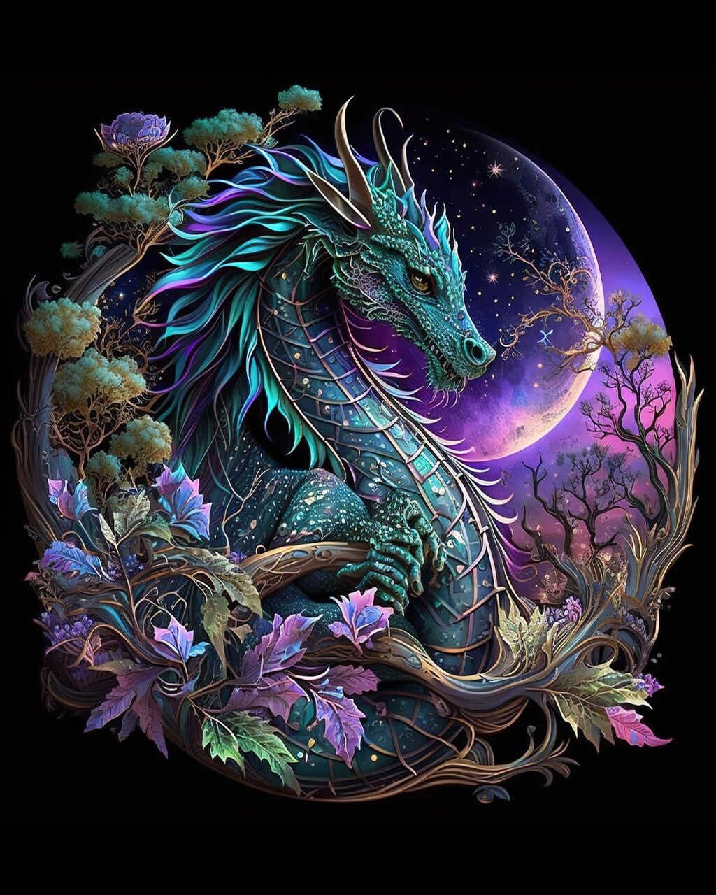 DIY Paint by Numbers, Red Dragon Adults' Paint-by-Number Kits on Canvas, Medieval Dragon Paint by Numbers Kit for Adults Kids and Beginner, 16X20 Inch Flameless Adult Paint by Numbers